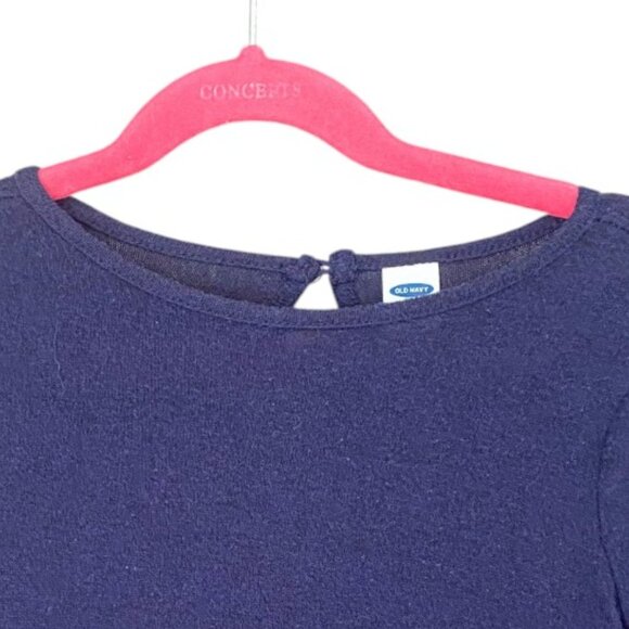 Old Navy Girls Lightweight Sweater Top Size 2T Blue Ruffle Hem - Picture 3 of 6